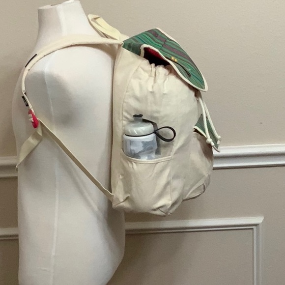 Jansport BREAKTOWN Backpack Ivory/Green stripe - Picture 3 of 14